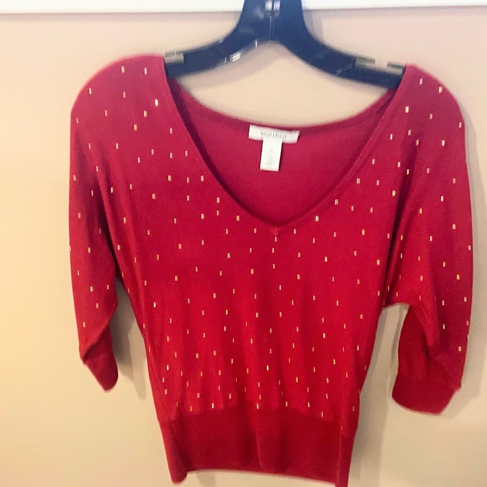 WHBM Light Sweater with Silver Studs